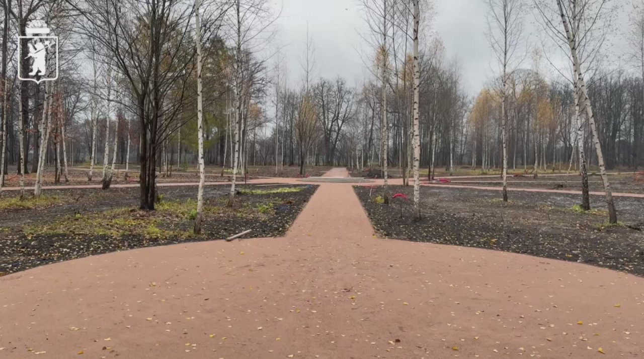 В Петропавловском парке начался отсев пешеходных дорожек