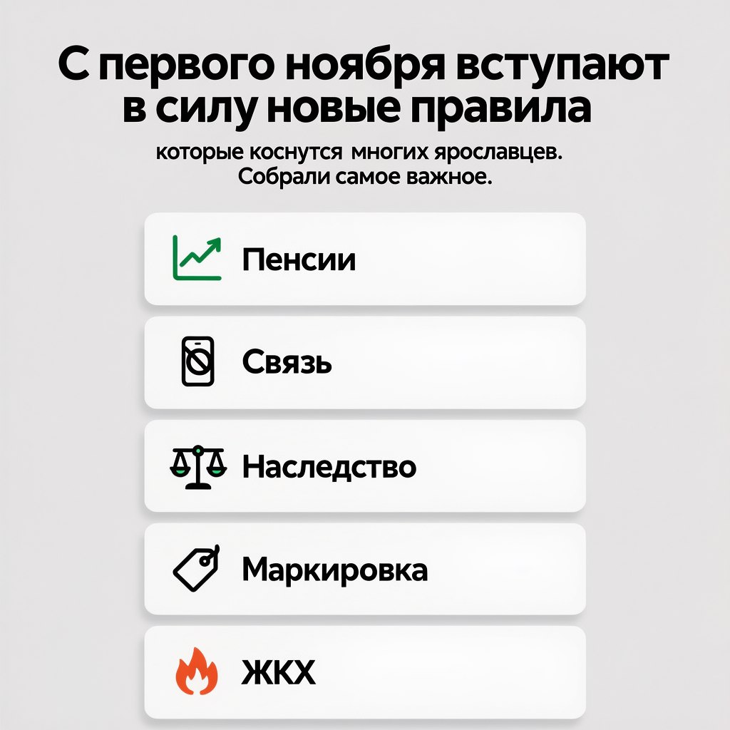 Ярославцев в ноябре ждёт несколько изменений