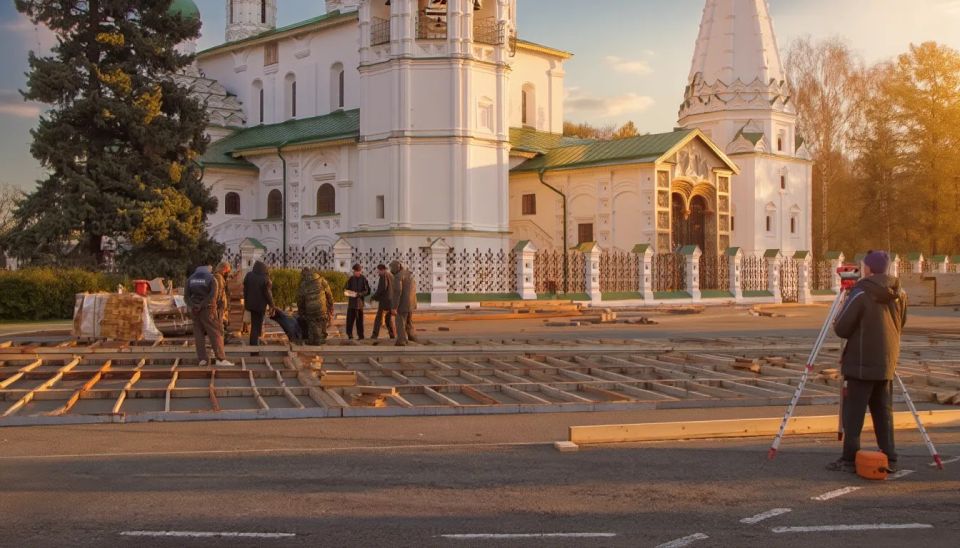 На Советской площади в Ярославле готовятся возводить ледовый комплекс