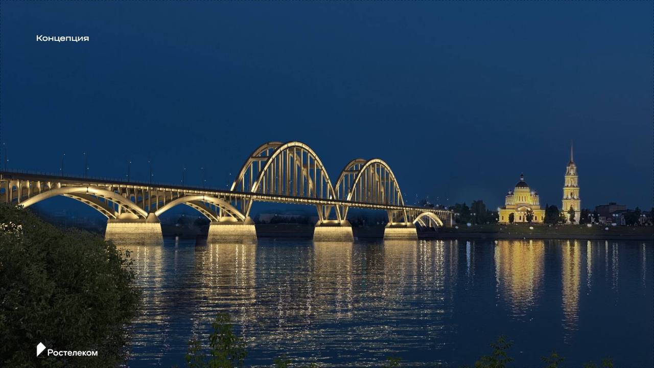 Дмитрий Рудаков: Работы по подсветке Волжского моста выполнены на 95%