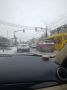 Дорожная обстановка на одной из главных магистралей города осложнена