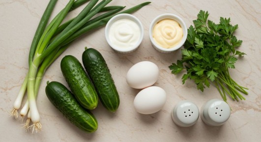 Летний салат из огурцов и яиц: легкий и освежающий рецепт для жарких дней