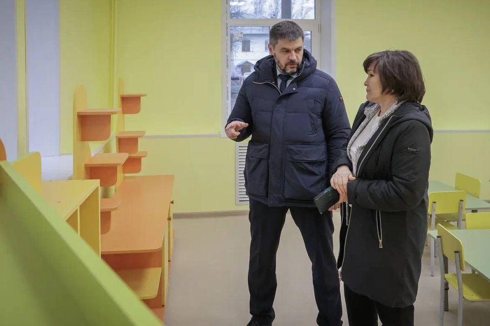 Дмитрий Рудаков: Открыли после капитального ремонта детский сад 52 в Переборах