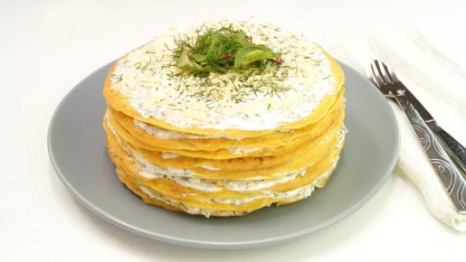Кабачковый торт из блинов