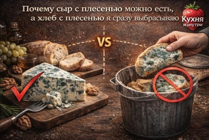 Сыр с плесенью и хлеб: почему одни можно есть, а другие стоит выбрасывать
