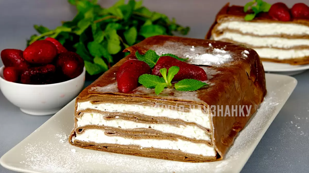 Необычный блинный торт: шоколадное наслаждение для Масленицы