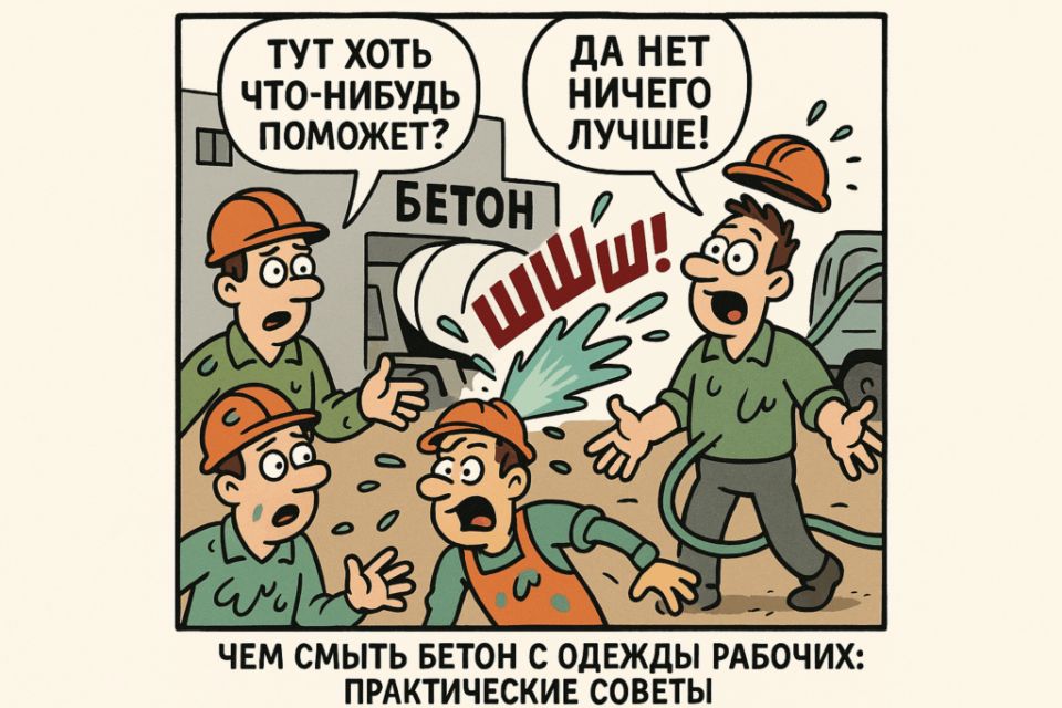 Как эффективно избавиться от бетонных пятен на рабочей одежде