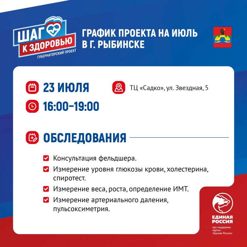 Мобильные медицинские шатры «Шаг к здоровью» продолжают работать в Рыбинске Мобильные медицинские шатры «Шаг к здоровью» продолжают работать в Рыбинске