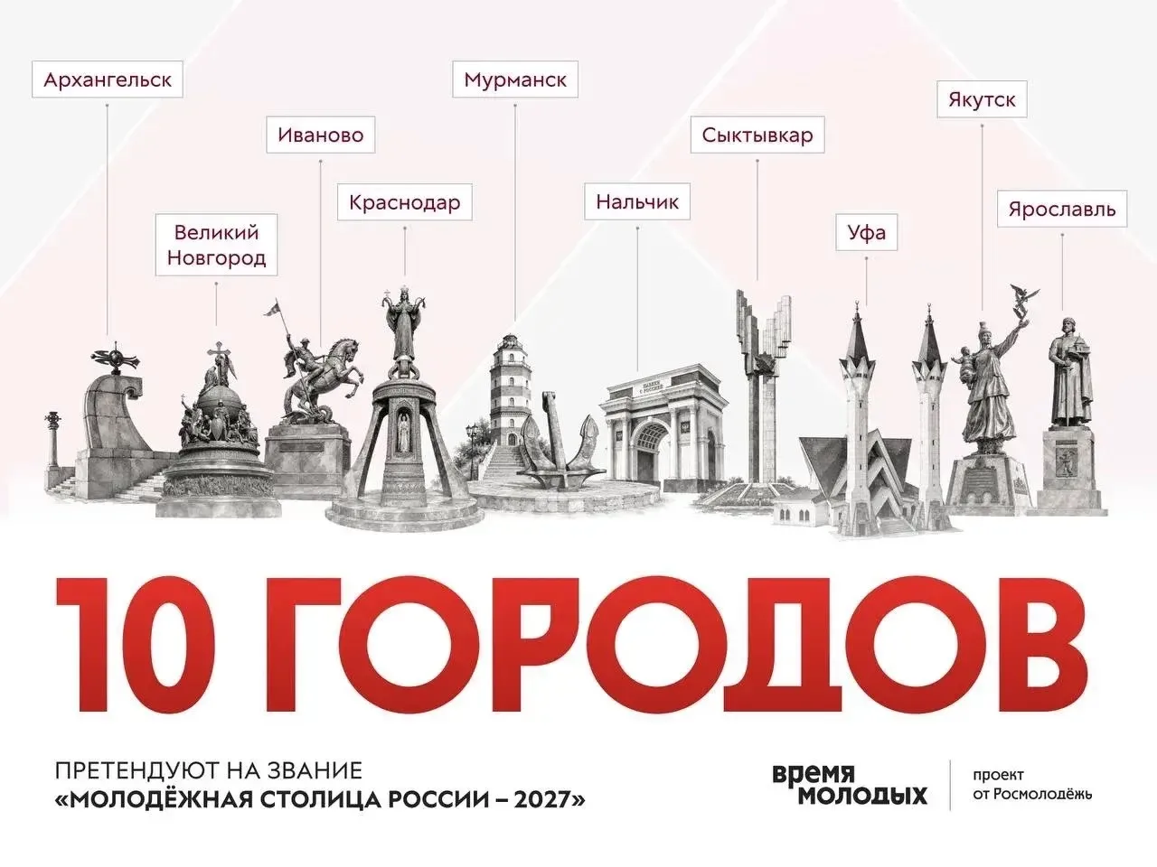 Ярославль — в топе-10 городов-претендентов на звание «Молодёжная столица России —2027»!